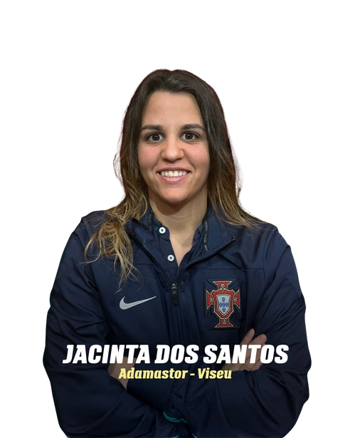 Jacinta Santos com o equipamento de Portugal.