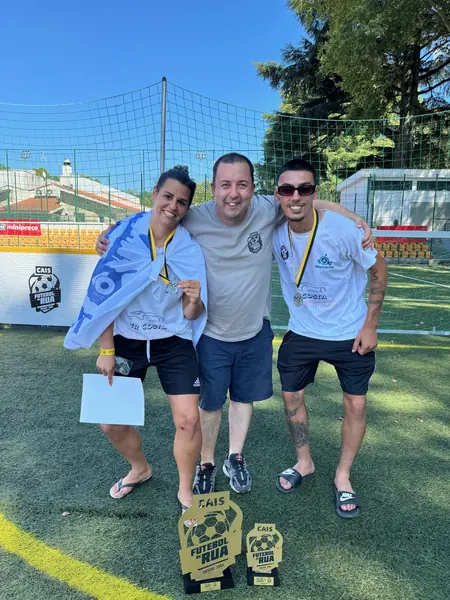 Um momento de partilha com os troféus. Nacional em Viseu, 2024.